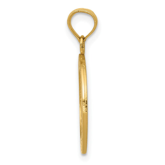 10k Saint Michael Round Medal Pendant