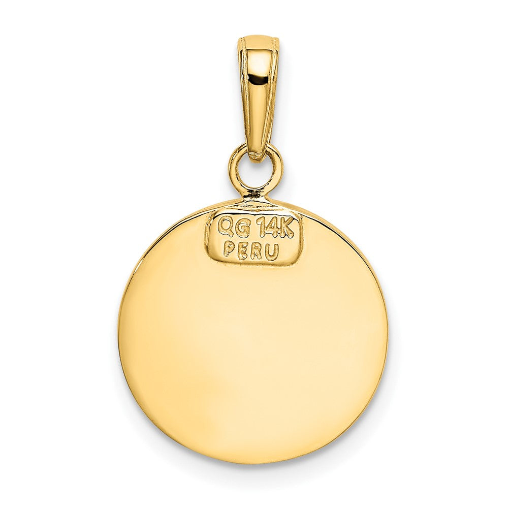 10k Saint Michael Round Medal Pendant