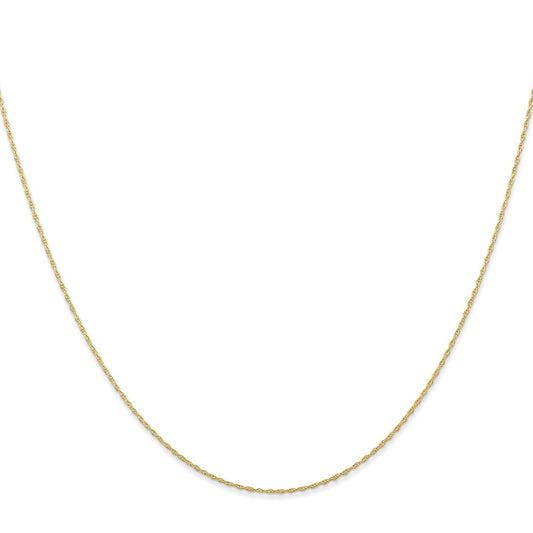 10k .5mm Carded Cable Rope Chain