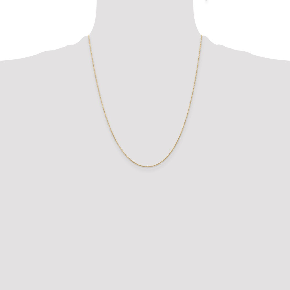 10k .5mm Carded Cable Rope Chain