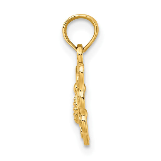 10K Cut-Out Small Butterfly Charm
