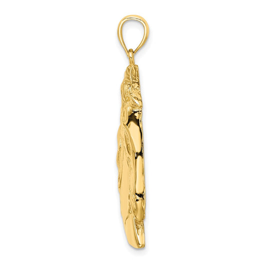 10K Large Horse Head with Long Mane Charm