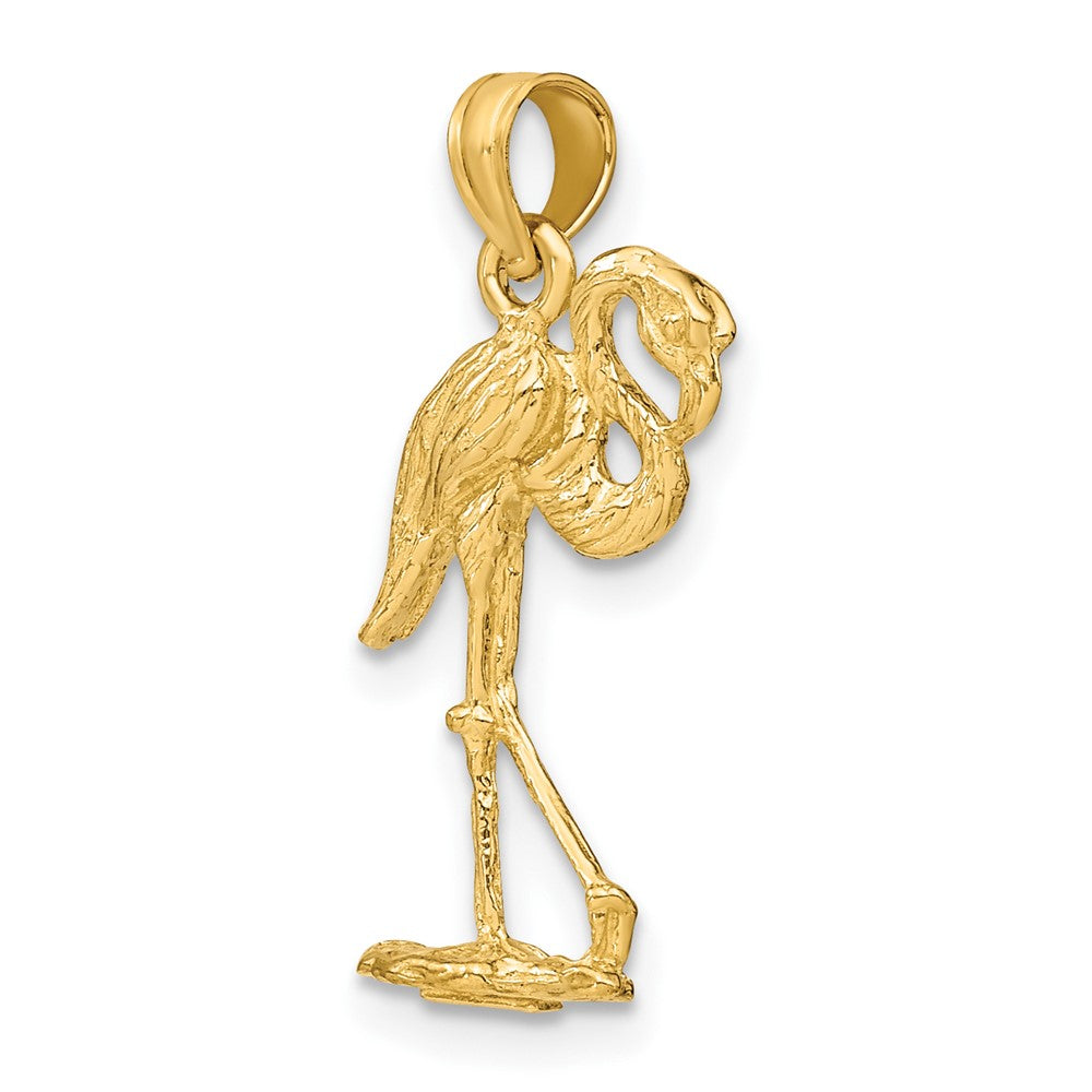 10K 3-D Flamingo with Head Up Charm