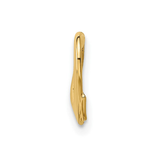 10K 11mm Small Floating Heart Chain Slide