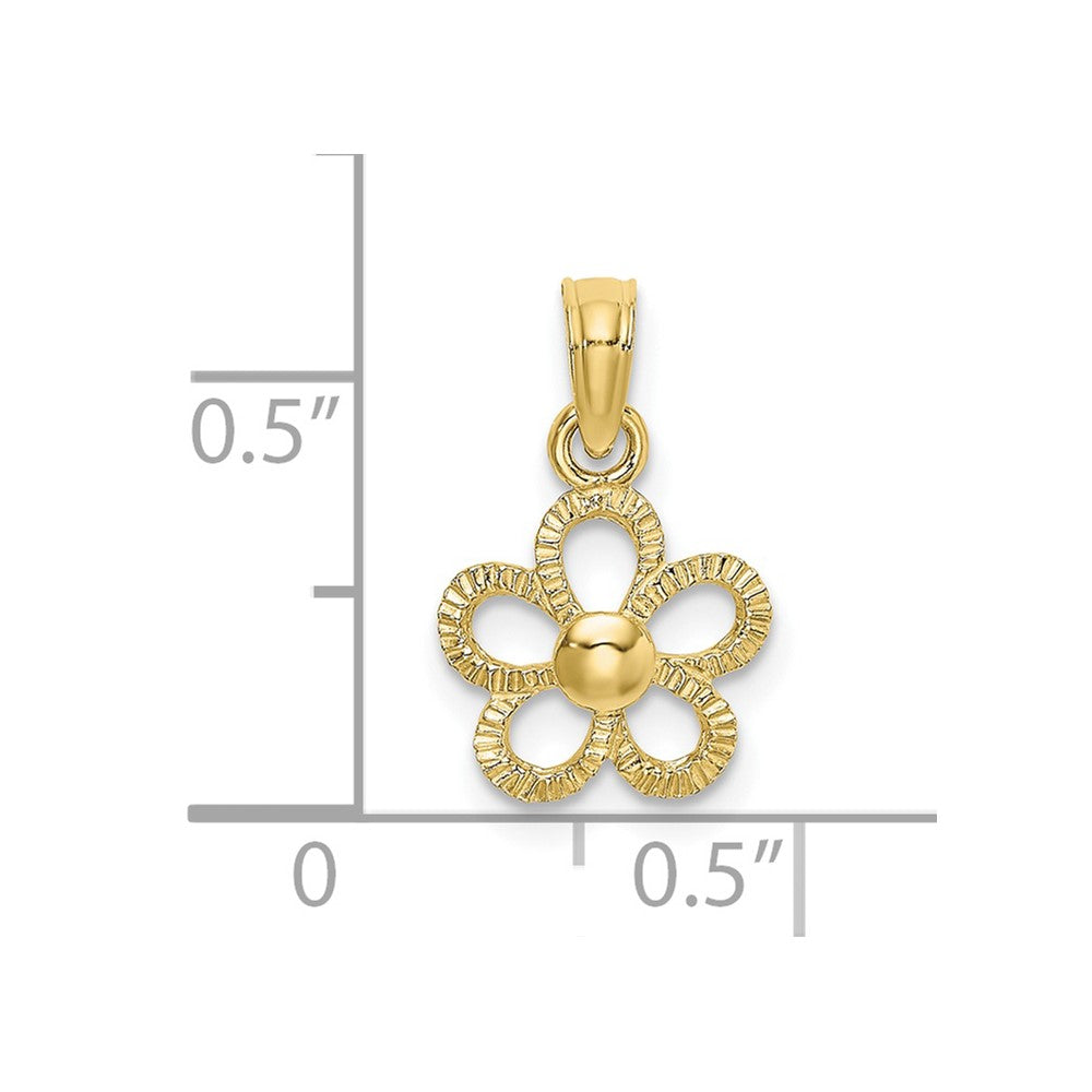 10k 2-D Mini Daisy Flower Charm