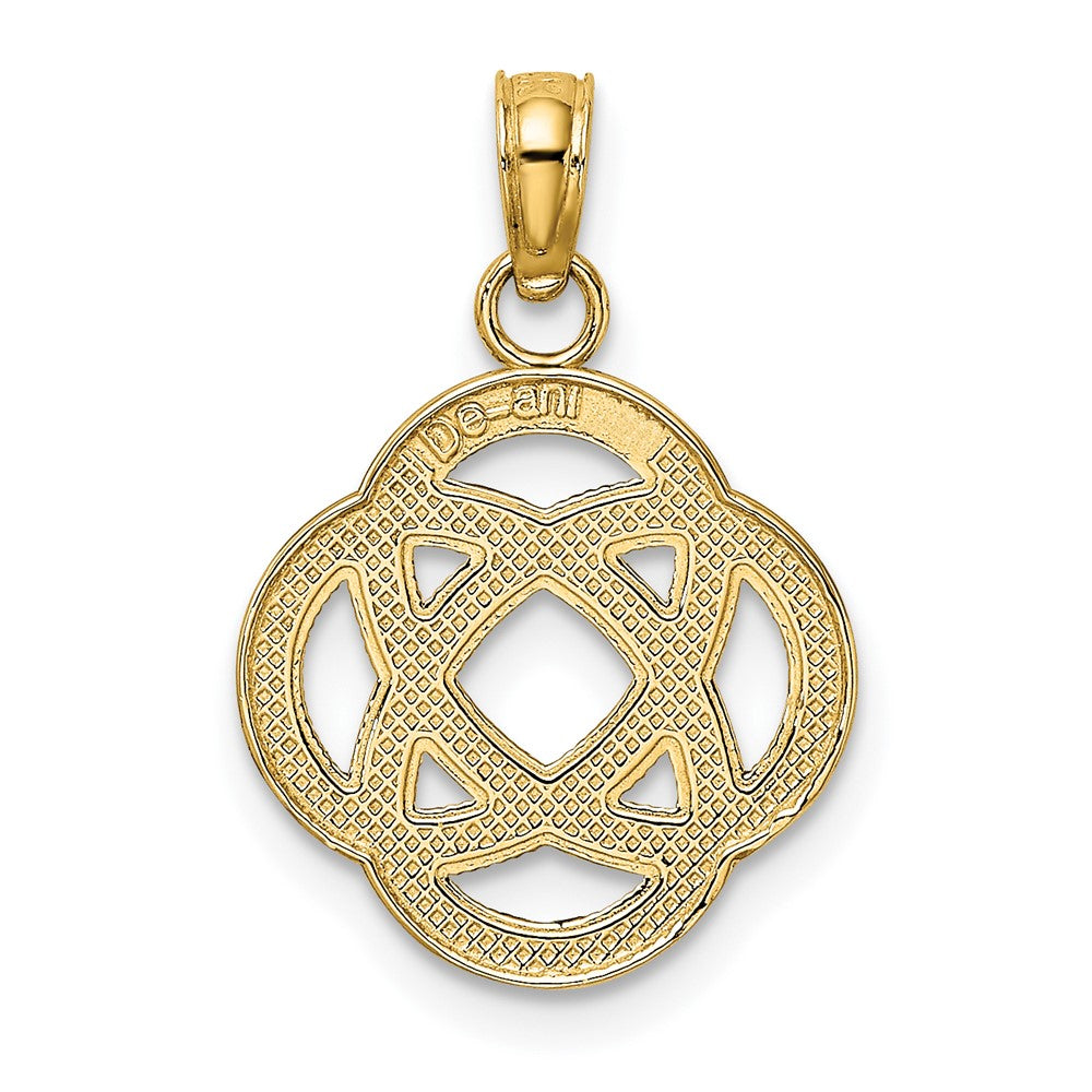 10K Small Celtic Eternity Knot Circle Charm