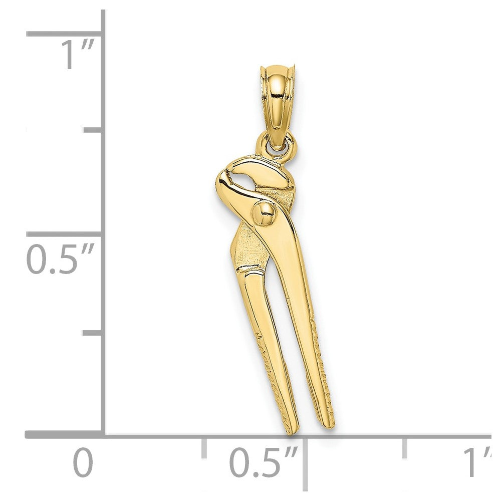 10K 3-D Moveable Locking Wrench Charm