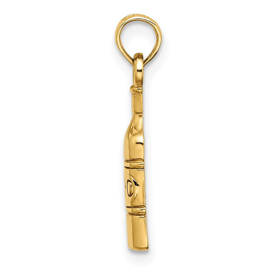 10K VINO Wine Bottle Charm