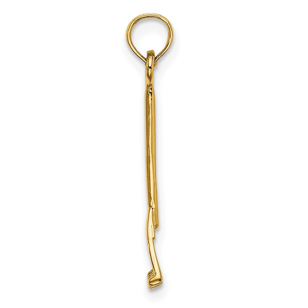 10K 3-D Leaf Rake Garden Tool Charm