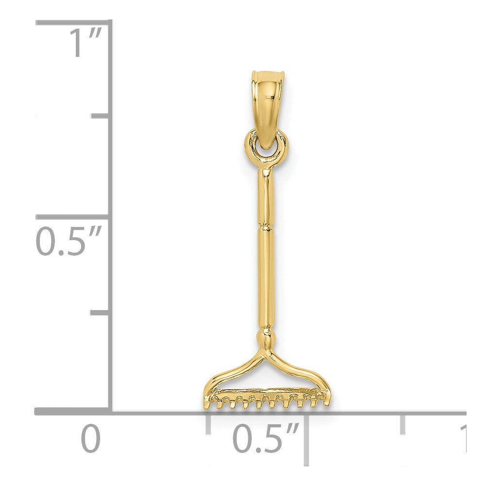 10K 3-D Landscape Rake Garden Tool Charm
