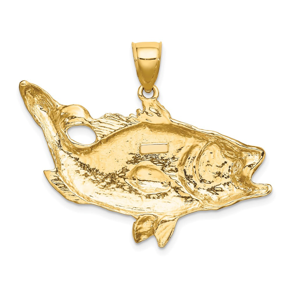 10K Large Open Mouth Bass Fish Charm