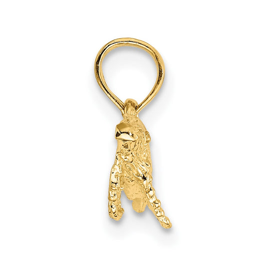 10K 2-D Whale Charm