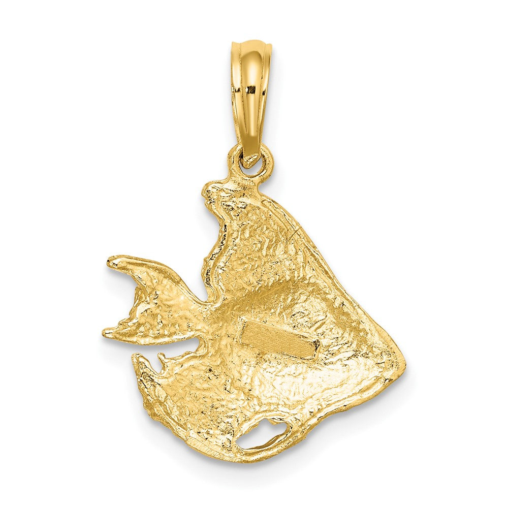 10K Textured Angel Fish Charm