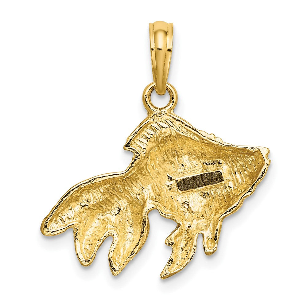 10k Textured Gold Fish Charm