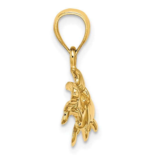 10K Polished Triple Manatee Charm