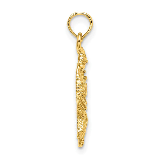 10K Starfish and Seahorse Charm
