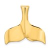 10K 3-D Polished Whale Tail Charm