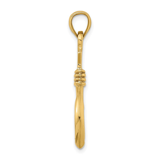 10K 3-D Large Fish Hook with Rope Charm