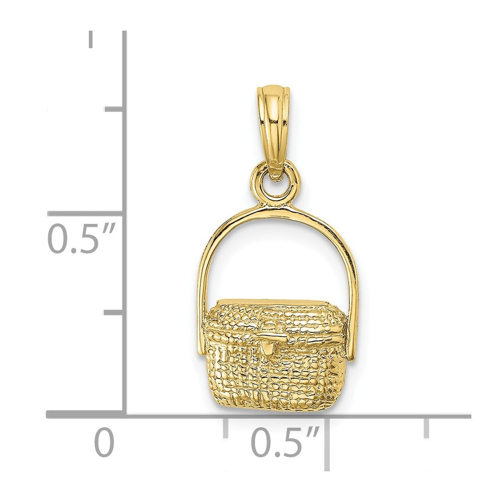 10K 2-D Nantucket Basket Charm
