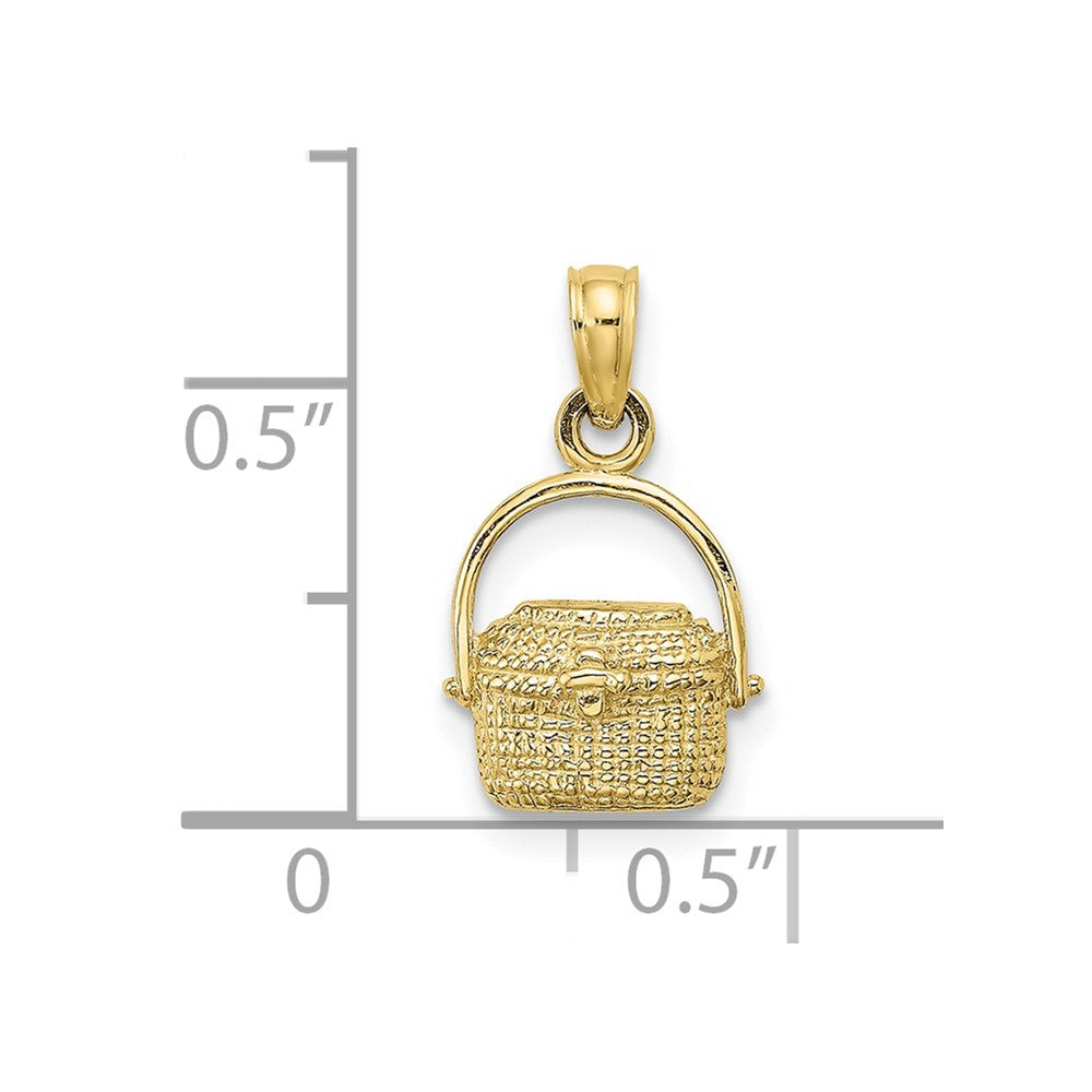 10K 2-D Nantucket Basket Charm