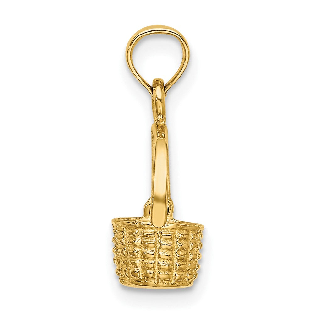 10K 3-D Moveable Handle Basket Charm