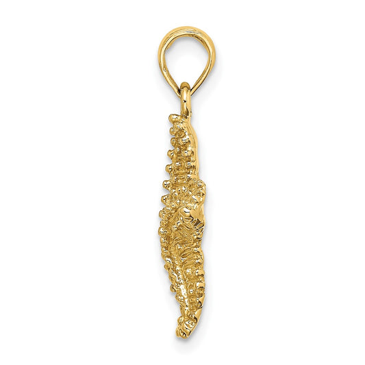 10K Starfish with Beaded Texture Charm