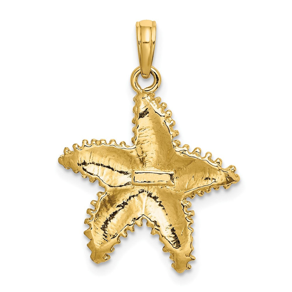 10K Starfish with Beaded Texture Charm