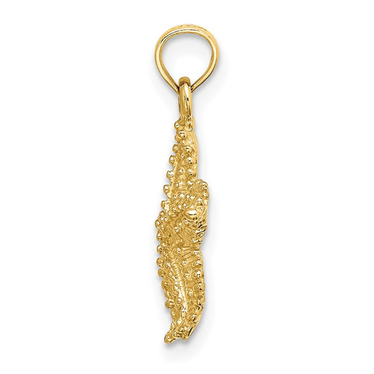 10K Starfish with Beaded Texture Charm