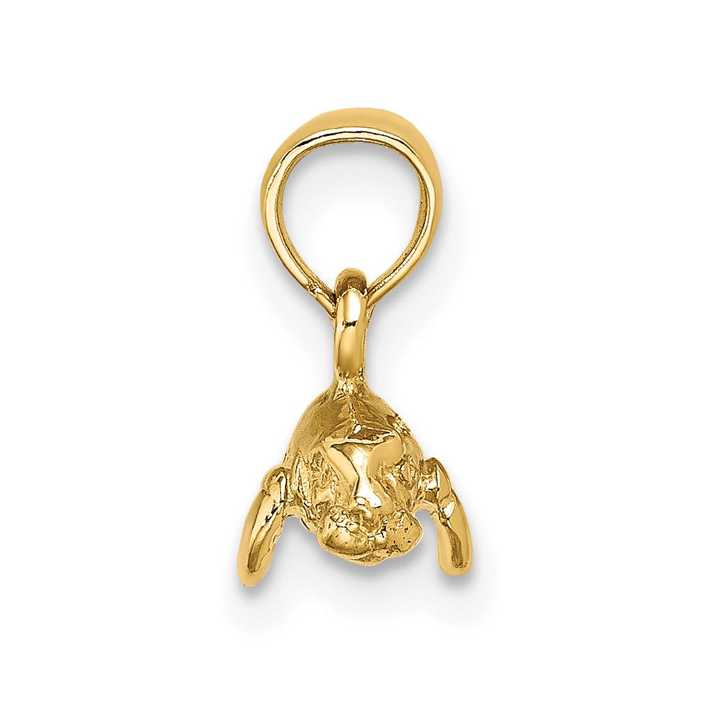 10K 3-D Polished Mini Manatee Charm