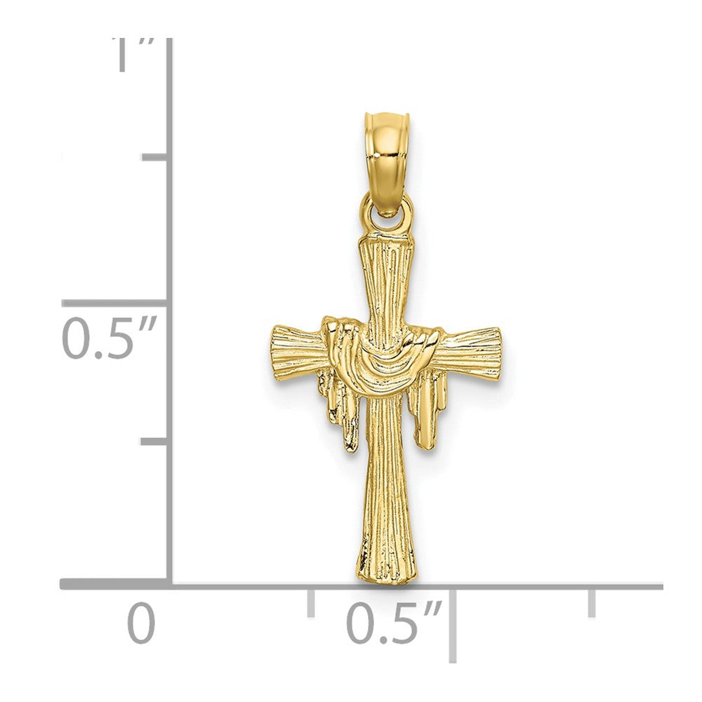 10K Cross w/ Drape Charm