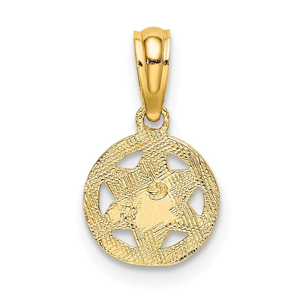 10K Small Textured Star Of David Charm