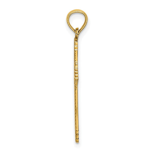 10K with Pointed Ends Fancy Cross Charm