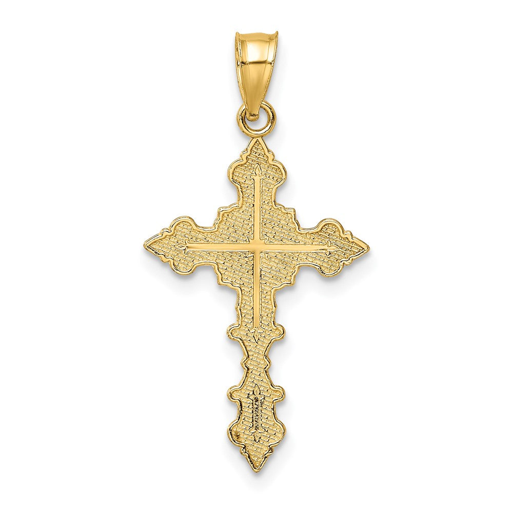 10K Crucifix W/ Fancy Edges Charm