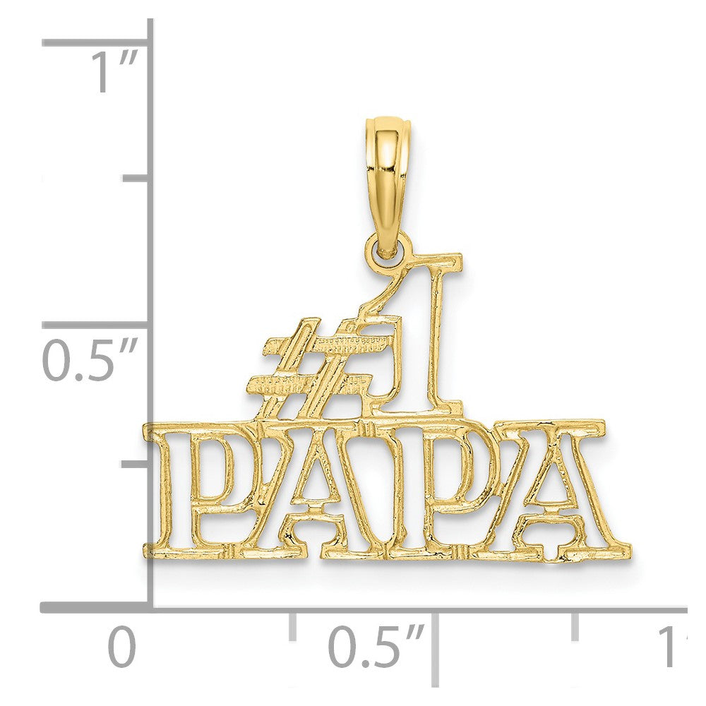 10K #1 PAPA Cut-out Charm