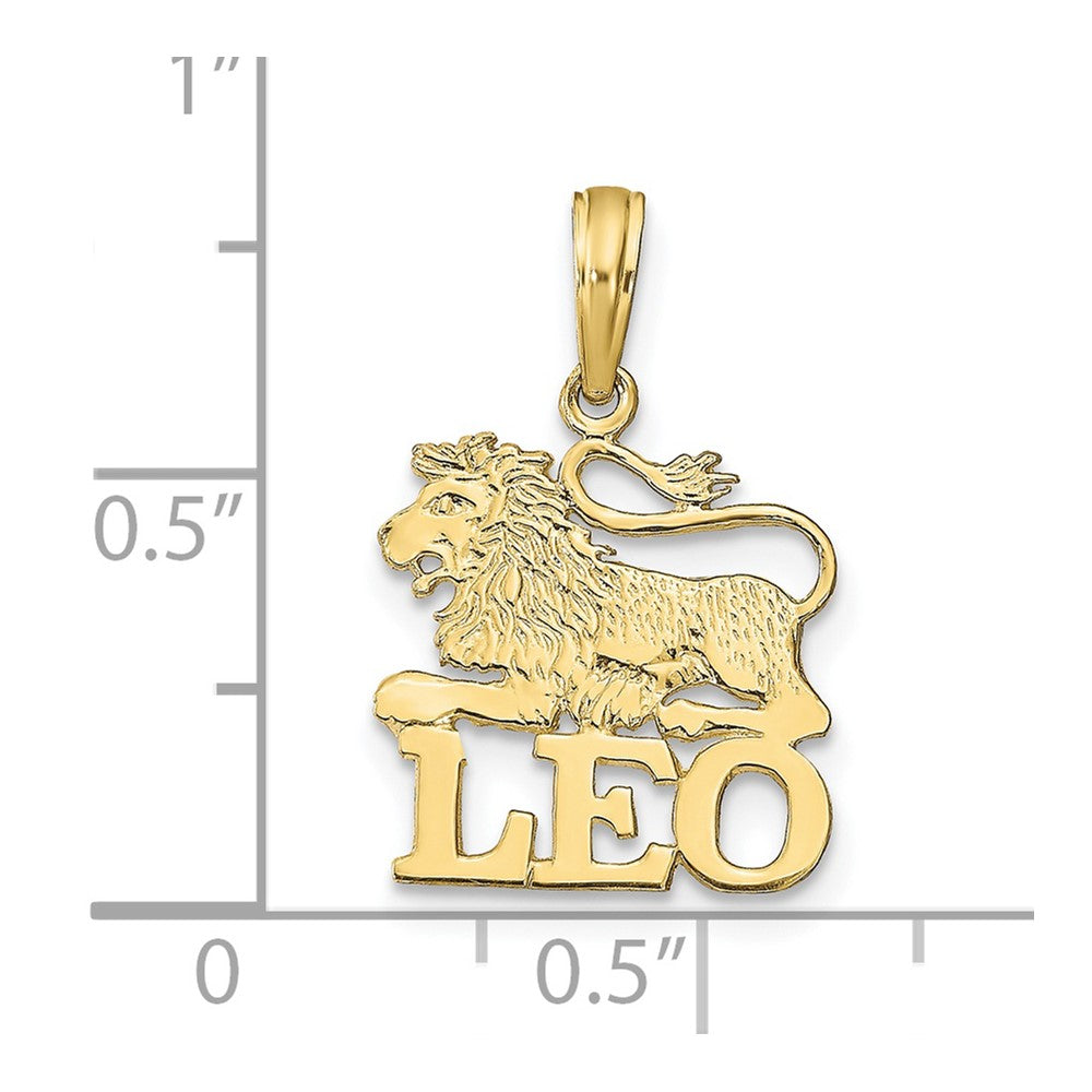 10K LEO Zodiac Charm