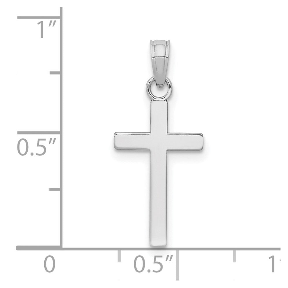 10k White Gold Polished Latin Cross Pendant