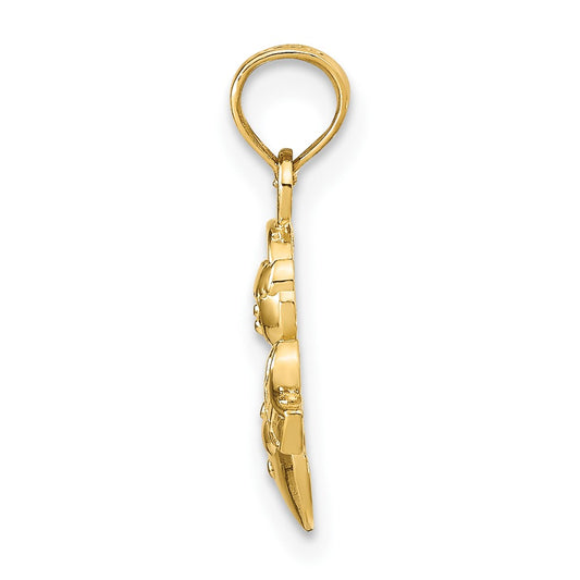10k Snowman Pendant