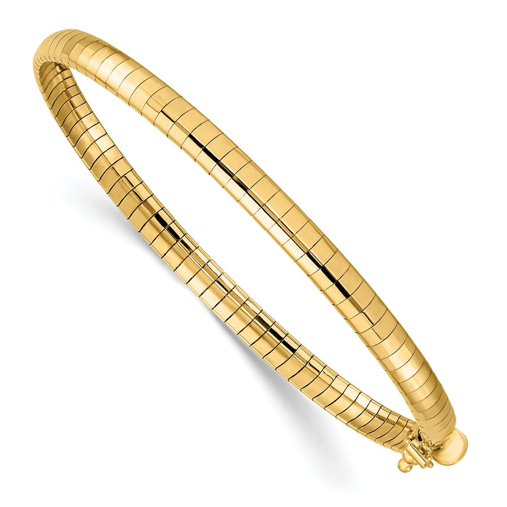 10k 4mm Domed Omega Bracelet
