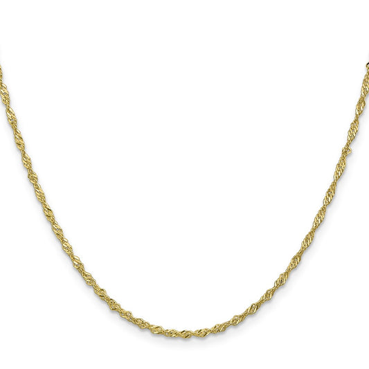 10k 1.7mm Singapore Chain