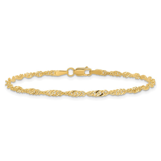 10k 2mm Singapore Chain