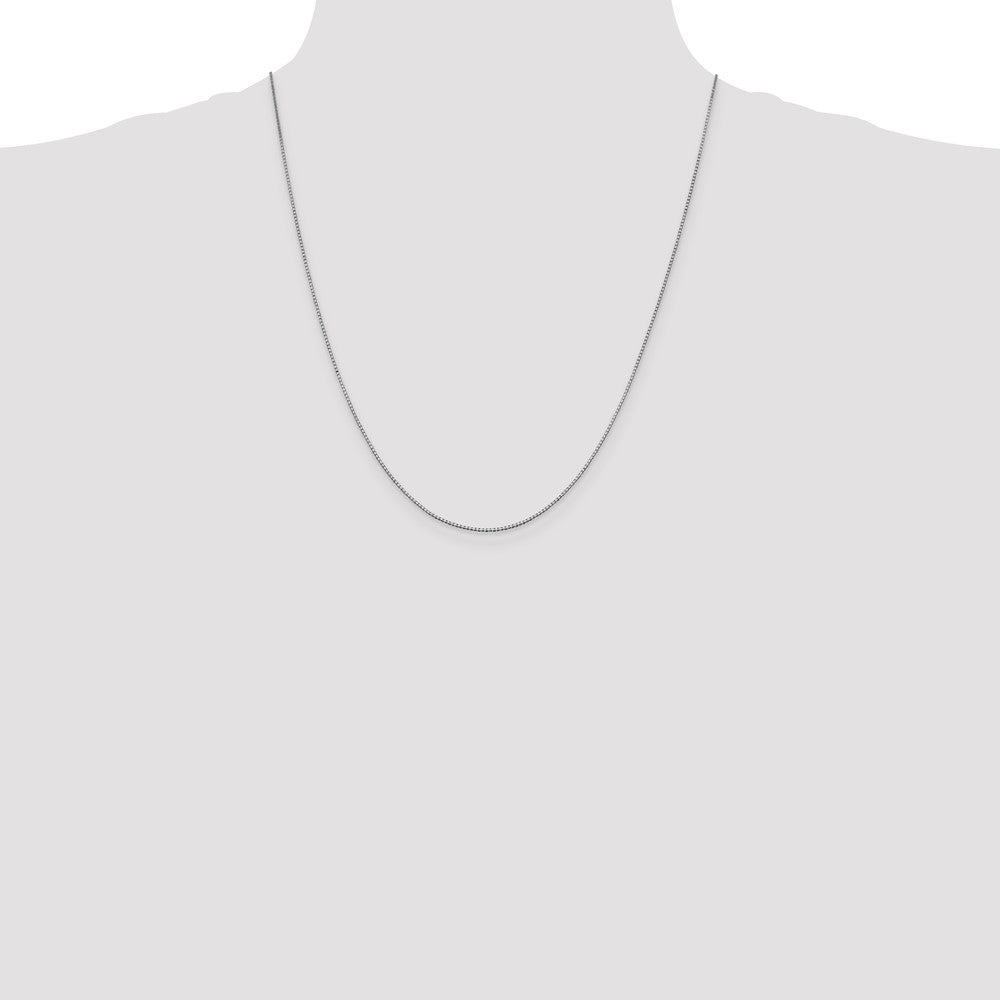 10k White Gold 1mm Box Chain