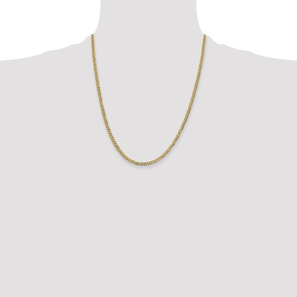 10K 3.1mm Lightweight Flat Cuban Chain