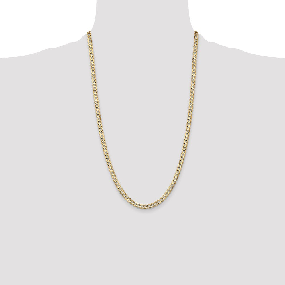 10K 4.5mm Open Concave Curb Chain 10K