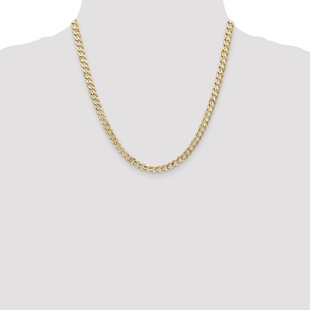 10K 5.25mm Open Concave Curb Chain 10K