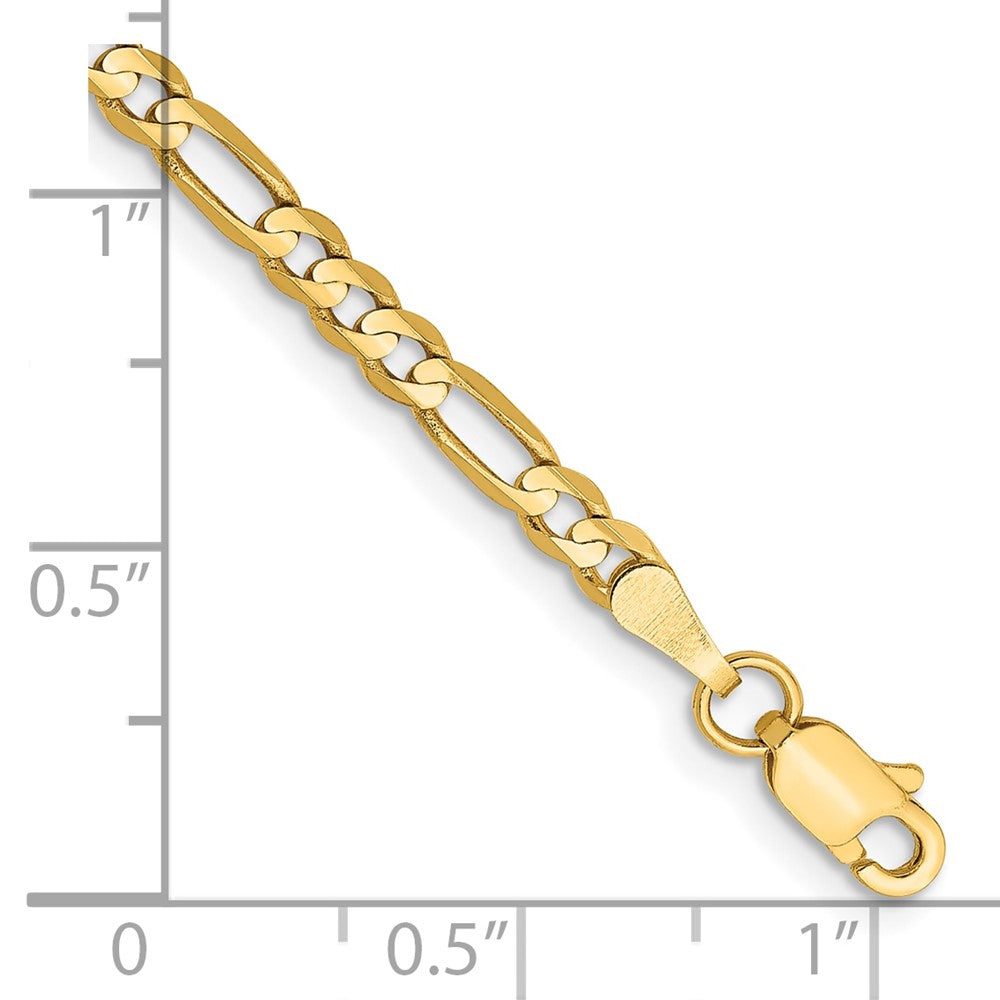 10k 3mm Concave Figaro Chain