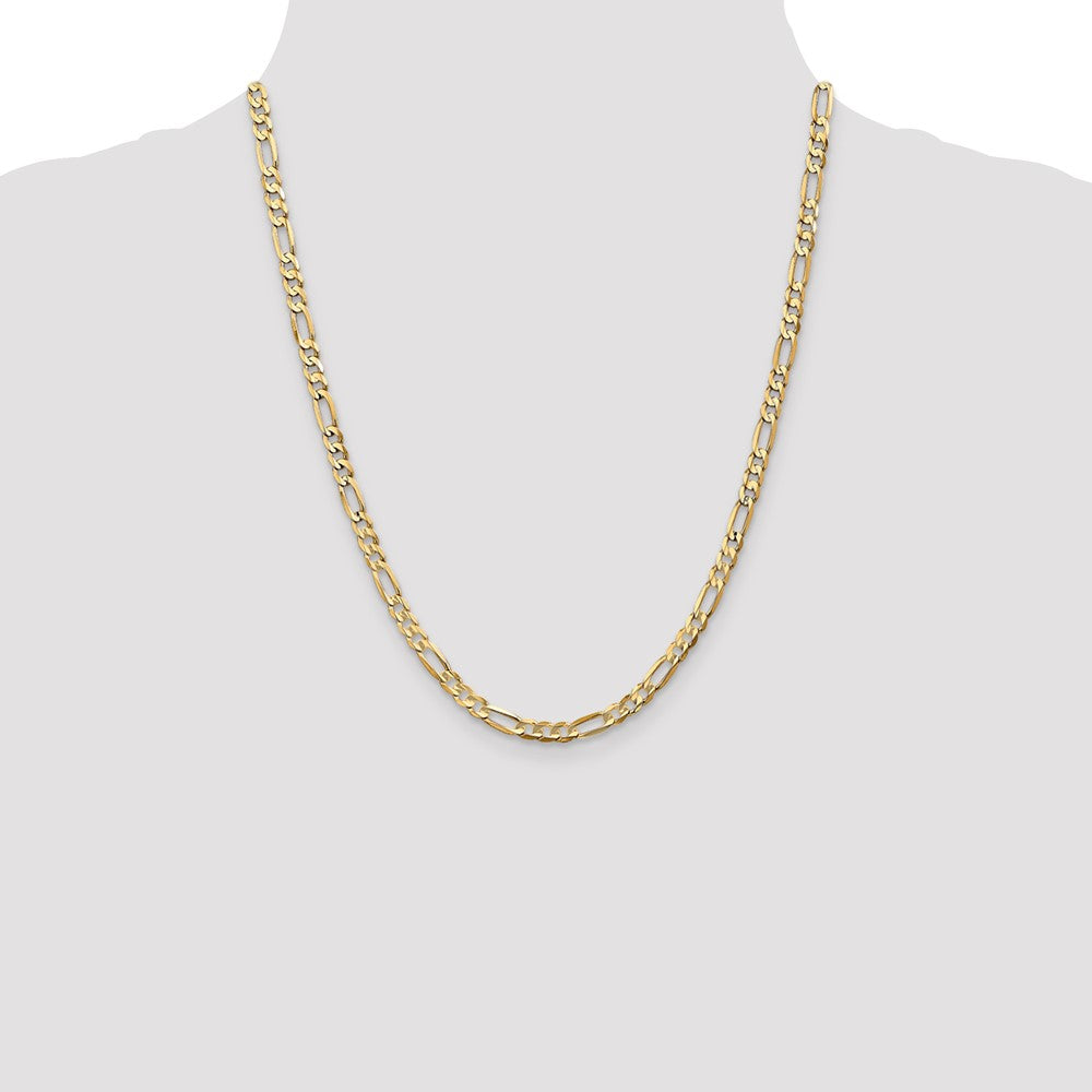 10k 4.5mm Concave Open Figaro Chain