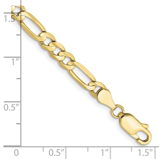 10k 4.5mm Concave Open Figaro Chain