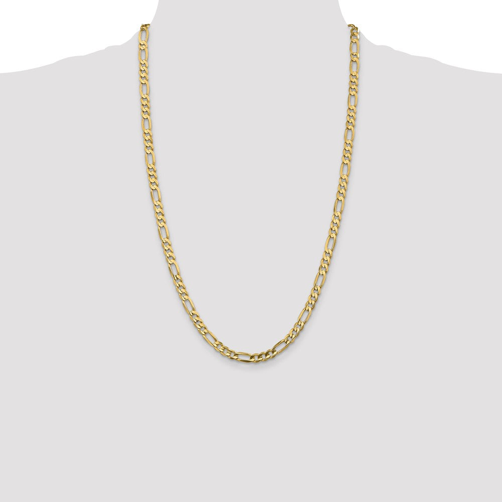 10k 5.5mm Concave Open Figaro Chain