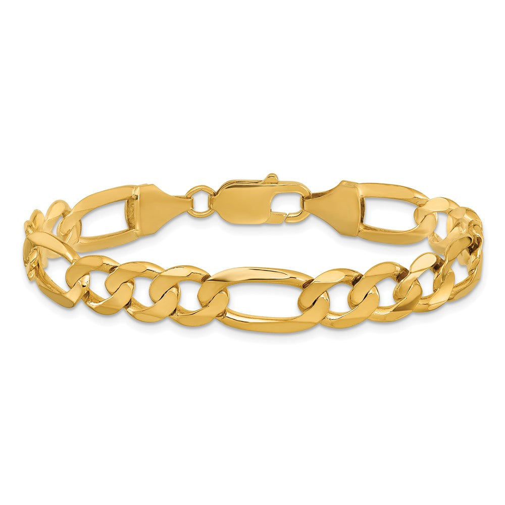 10k 8.75mm Concave Open Figaro Chain