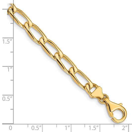 10k 5.9mm Hand-Polished Open Link 8 inch Bracelet